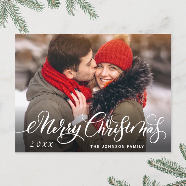 Cartão Postal Saudação de Foto de Natal Moderno (Criador carregado)