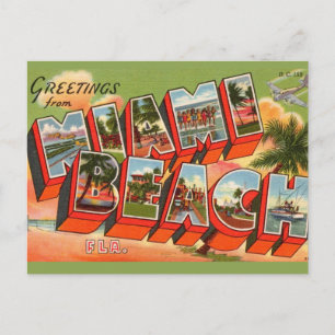 Cartão Postal Saudação de Miami Beach