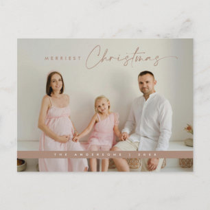 Cartão Postal Saudação de Natal Contemporânea, Foto da Família