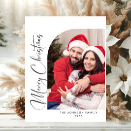 Cartão Postal Saudação de Natal de Férias Simplesmente Elegante