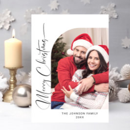 Cartão Postal Saudação de Natal de Férias Simplesmente Elegante