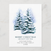 Saudação de Natal de Pinho Elegante Minimalista