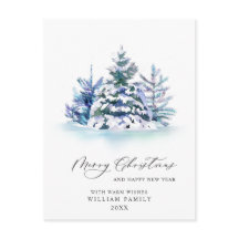 Saudação de Natal de Pinho Elegante Minimalista