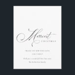 Cartão Postal Saudação de Natal Mínima e Elegante<br><div class="desc">Se precisar de mais alguma personalização,  por favor,  sinta-se à vontade para me enviar uma mensagem em yellowfebstudio@gmail.com.</div>