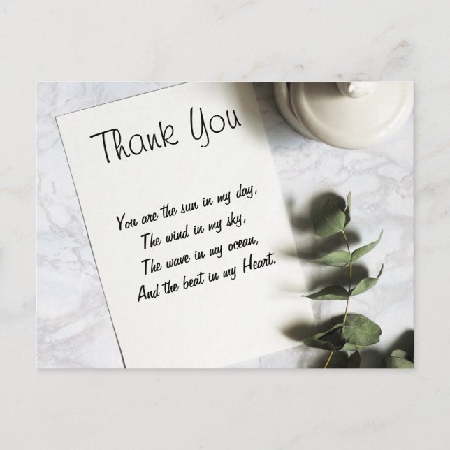 Cartão Postal Saudação de obrigados (Frente)