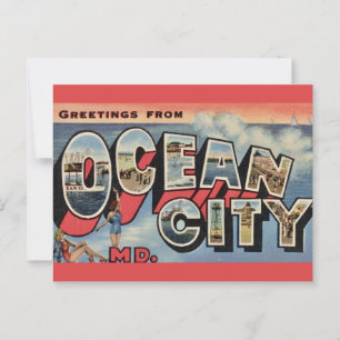 Cartão Postal Saudação de Ocean City MD