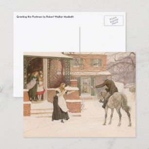 Cartão Postal Saudação do Carteiro por Robert Walker Macbeth