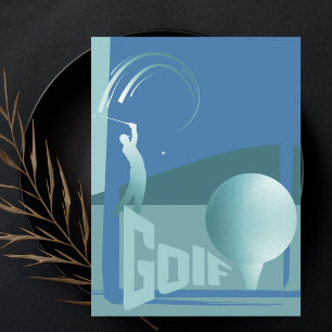 Cartão Postal Saudação do clube de golfe Golf Golf