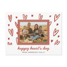 Saudação do Namorados de Foto do Coração do Doodle