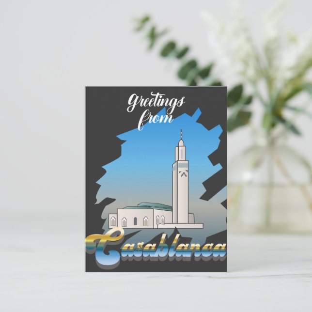 Cartão Postal Saudação do Sinal de Casablanca (Em pé/Frente)