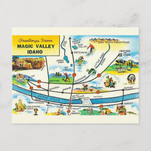 Cartão Postal Saudação do Vale Mágico Idaho