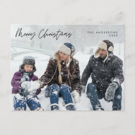 Cartão Postal Saudação Moderna, Feliz Posto de Fotos da Família 
