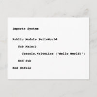 Saudação Mundial do Visual Basic Hello