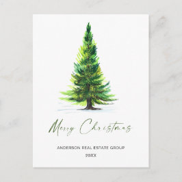 Cartão Postal Saudação Simples da Companhia de Natal de Árvore E