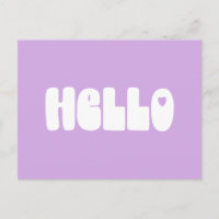 Saudação Simples da Tipografia Retroativa em Lilac