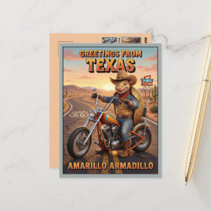 Cartão Postal Saudações 3D de Amarillo Texas Viagem