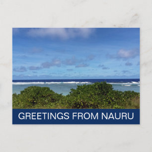 Cartão Postal saudações à ilha de nauru