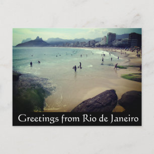 Cartão Postal saudações à praia de copacabana