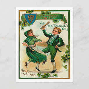 Cartão Postal Saudações a St Patricks