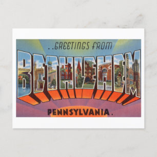 Cartão Postal Saudações Antigas de Belém, Pensilvânia