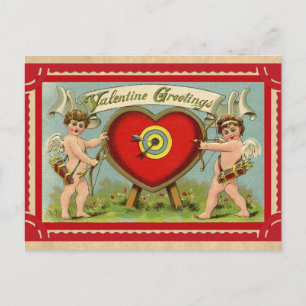Cartão Postal Saudações ao Dia de os namorados Vintage Cupid Che