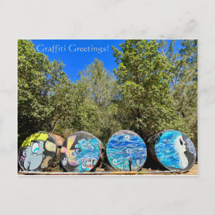 Cartão Postal Saudações ao grafite!
