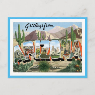 Cartão Postal Saudações arizonas Dos Estados Unidos