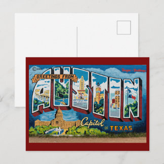 Cartão Postal Saudações, Austin, Texas