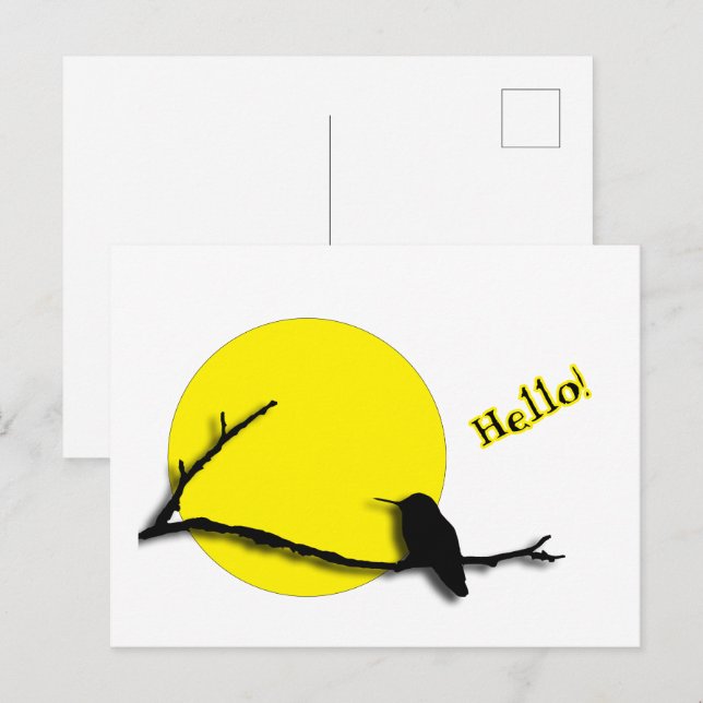 Cartão postal - Saudações Beija-flor (Frente/Verso)