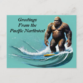 Cartão Postal Saudações Bigfoot Yeti do Noroeste do Pacífico