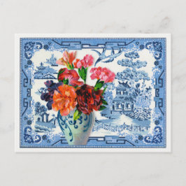 Cartão Postal Saudações Blue Willow