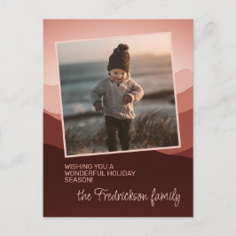 Cartão Postal Saudações bonito do Coral Cor-de-Rosa Abstrato-Sea