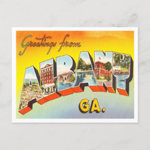 Cartão Postal Saudações da Albânia, Viagens vintage da Geórgia