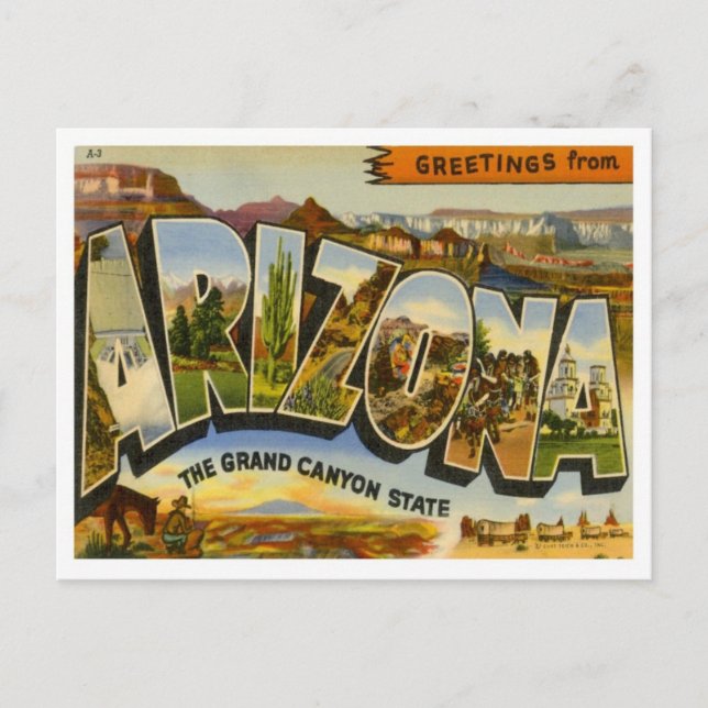 Cartão Postal Saudações Da Arizona (Frente)