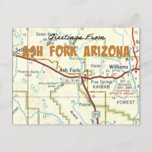 Cartão Postal Saudações Da Arizona Ash Fork