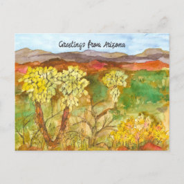 Cartão Postal Saudações da Arizona Cactus no Sudoeste do Deserto