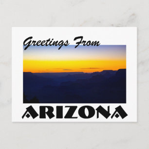 Cartão Postal Saudações Da Arizona Grand Canyon Sunset