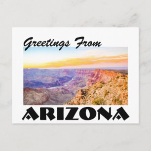 Cartão Postal Saudações da Arizona Grand Canyon Sunset Postcar