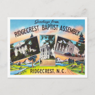 Cartão Postal Saudações da Assembleia Batista Ridgecrest