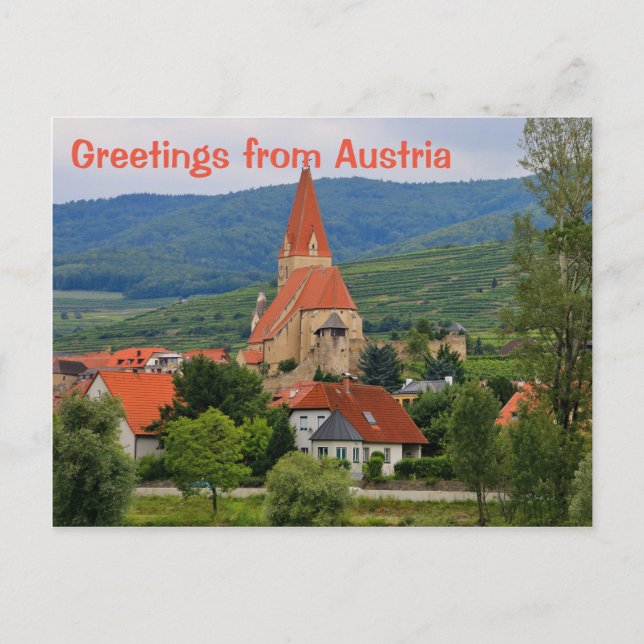 Cartão Postal Saudações da Áustria, Weissenkirchen (Frente)
