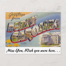 Cartão Postal Saudações da Carolina do Norte