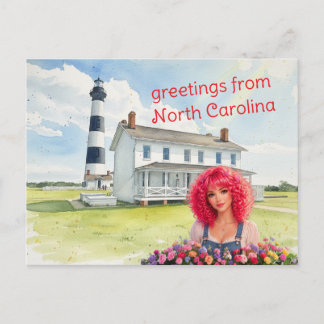 Cartão Postal Saudações da Carolina do Norte