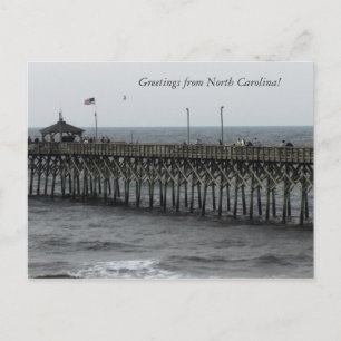 Cartão Postal Saudações da Carolina do Norte!" Pier Fisheries