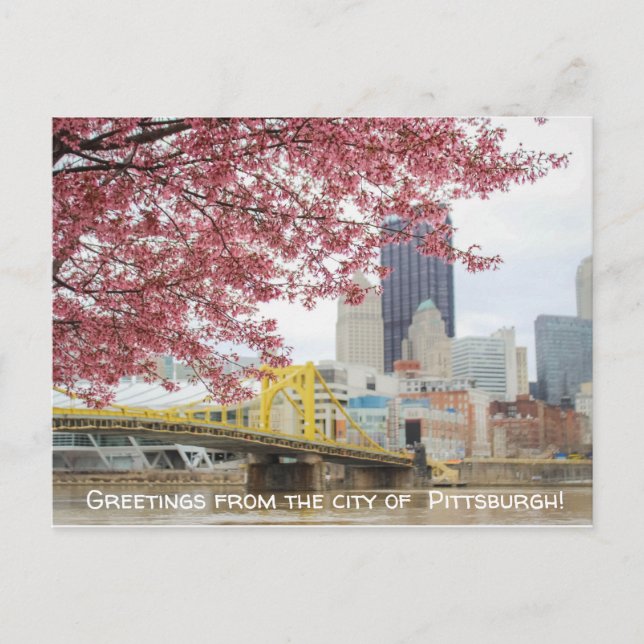 Cartão Postal Saudações da cidade de Pittsburgh! (Frente)