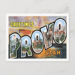 Cartão Postal Saudações Da Cidade Dos EUA De Provo