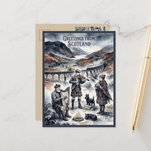 Cartão Postal Saudações da Escócia Glenfinnan Viaduct