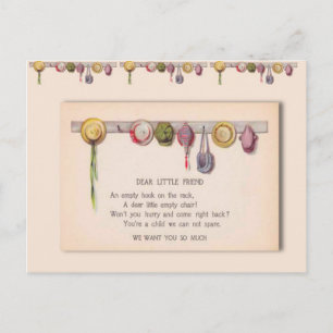 Cartão Postal Saudações da escola, para uma criança doente