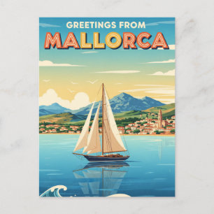 Cartão Postal Saudações da Espanha de Maiorca