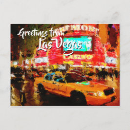 Cartão Postal Saudações Da Fremont Street Las Vegas  