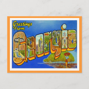 Cartão Postal Saudações Da Geórgia